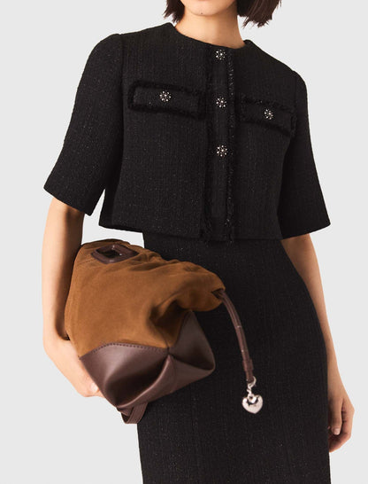 2-in-1 shiny tweed dress | Maje