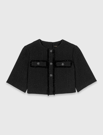 2-in-1 shiny tweed dress | Maje