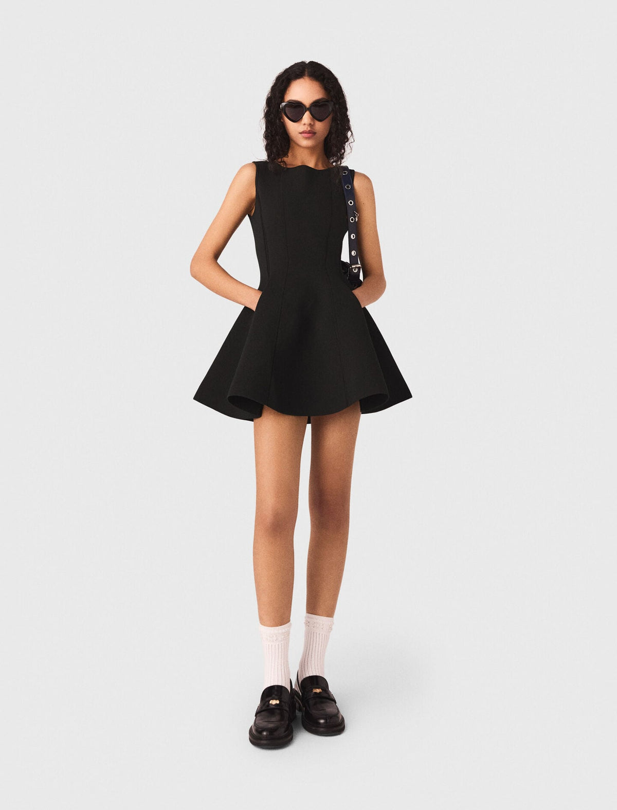 Skater dress with jewelled bows | Maje