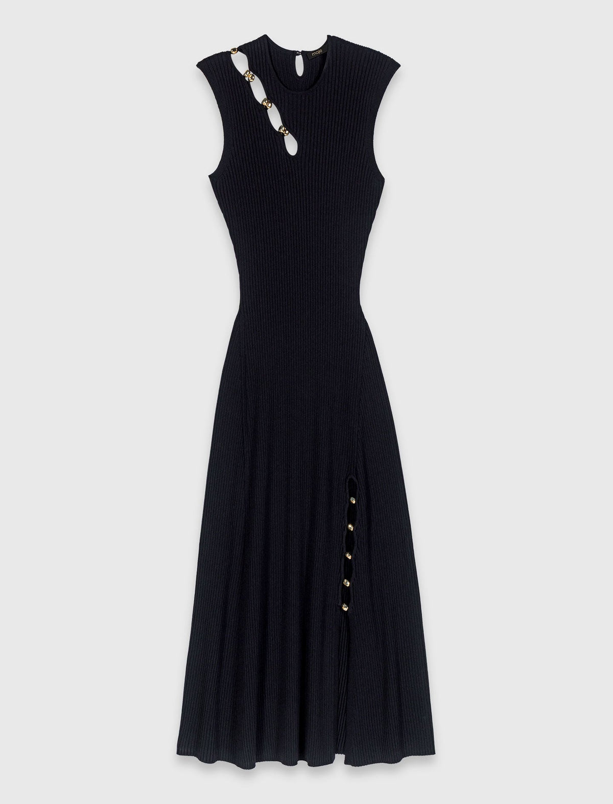 Cutaway rib knit maxi dress | Maje
