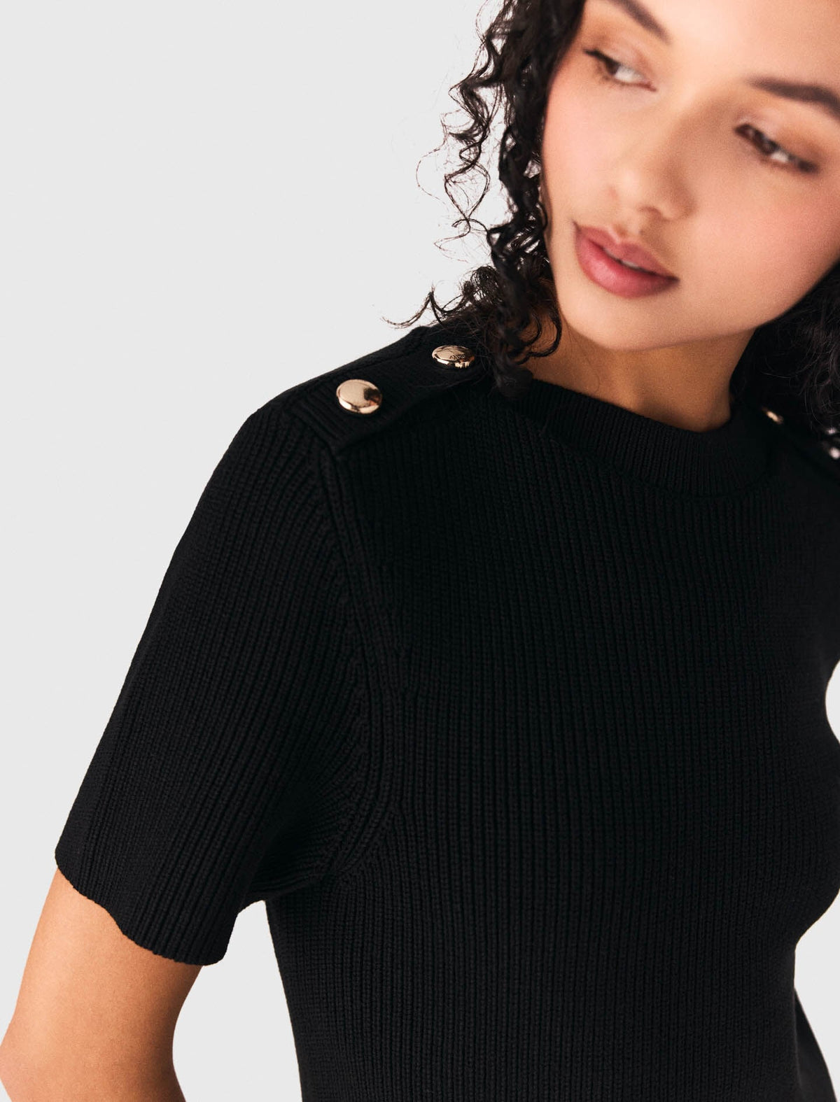 Short knit and taffeta dress | Maje