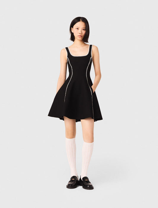 Short dress with topstitch details | Maje