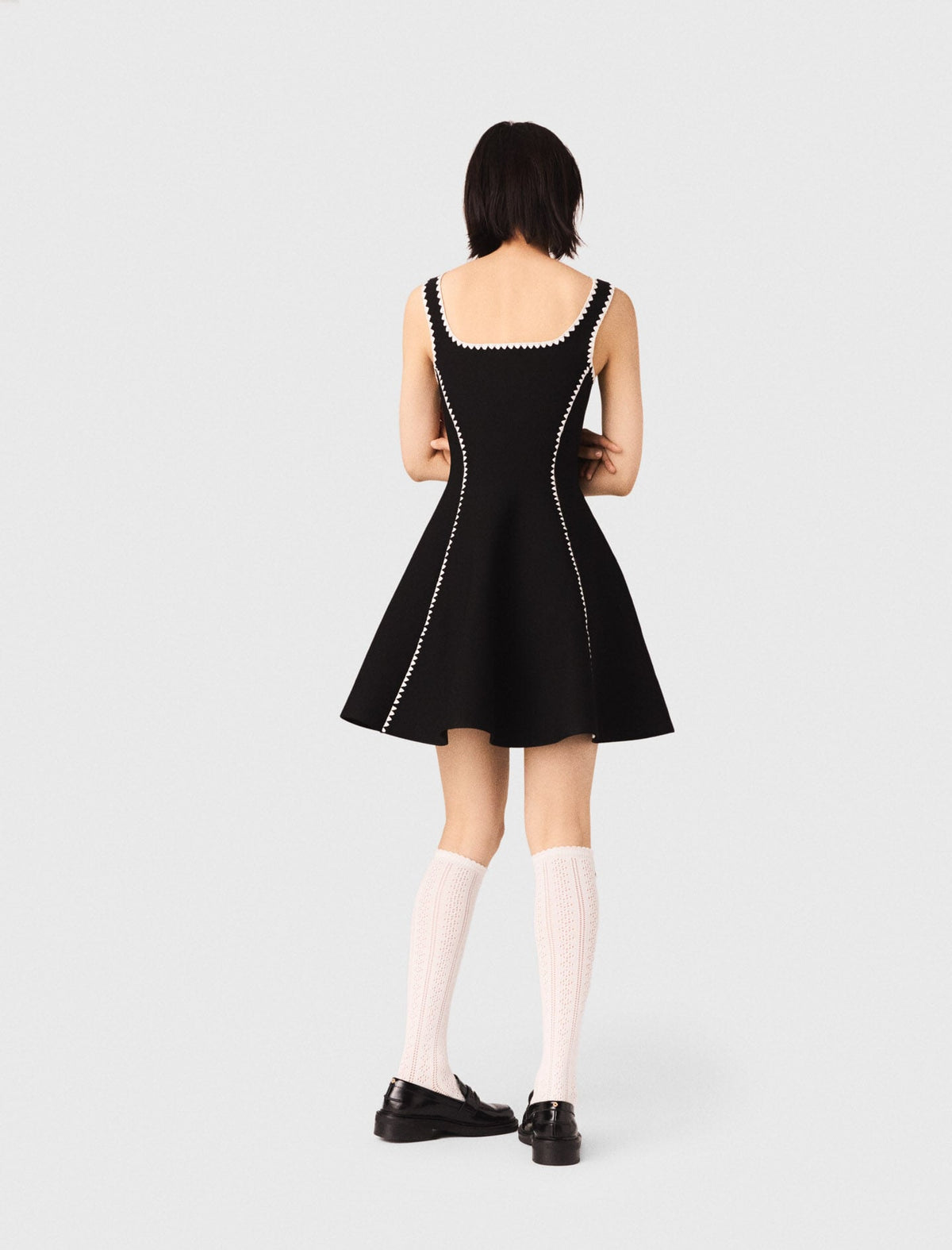 Short dress with topstitch details | Maje