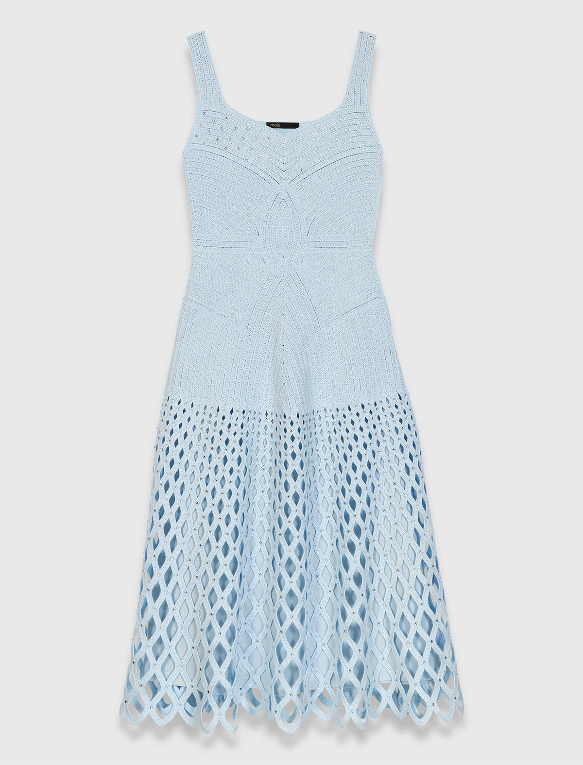Crochet dress with removable lining | Maje