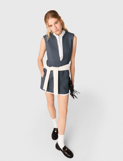 Layered-effect tailored dress | Maje