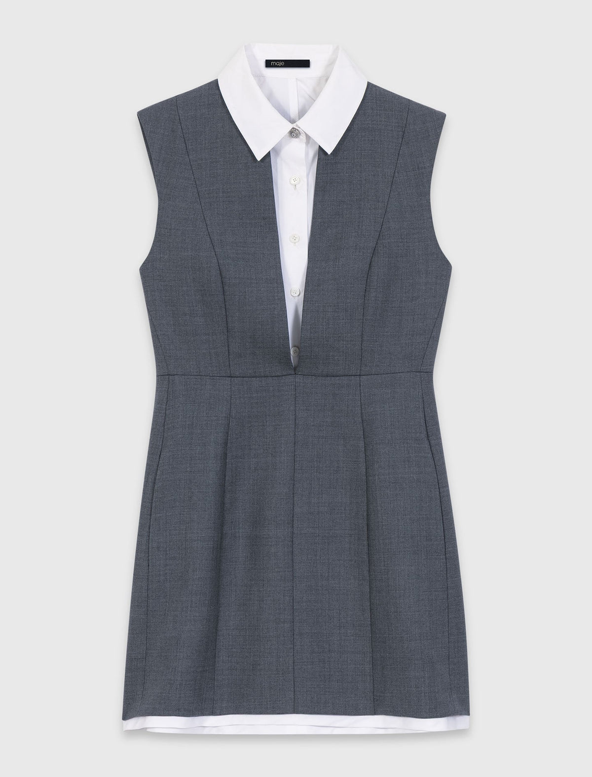 Layered-effect tailored dress | Maje