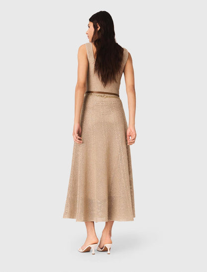 Rhinestone knit maxi dress | Maje