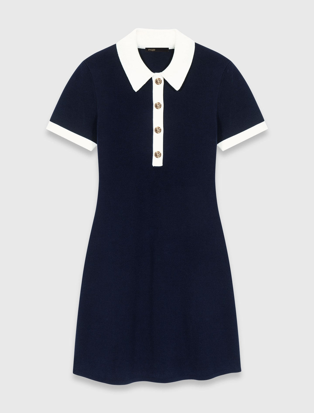 Contrast-trim polo dress | Maje