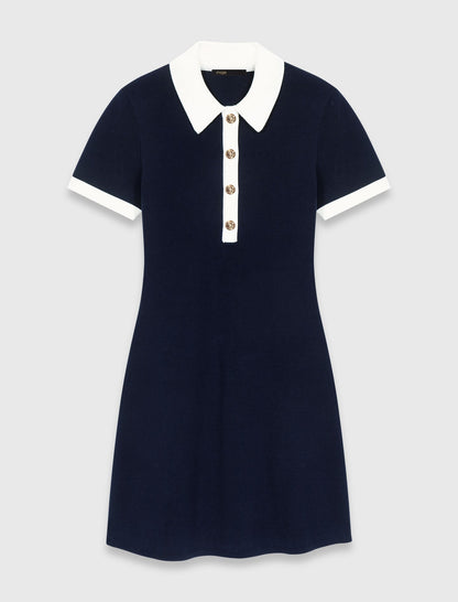 Contrast-trim polo dress | Maje