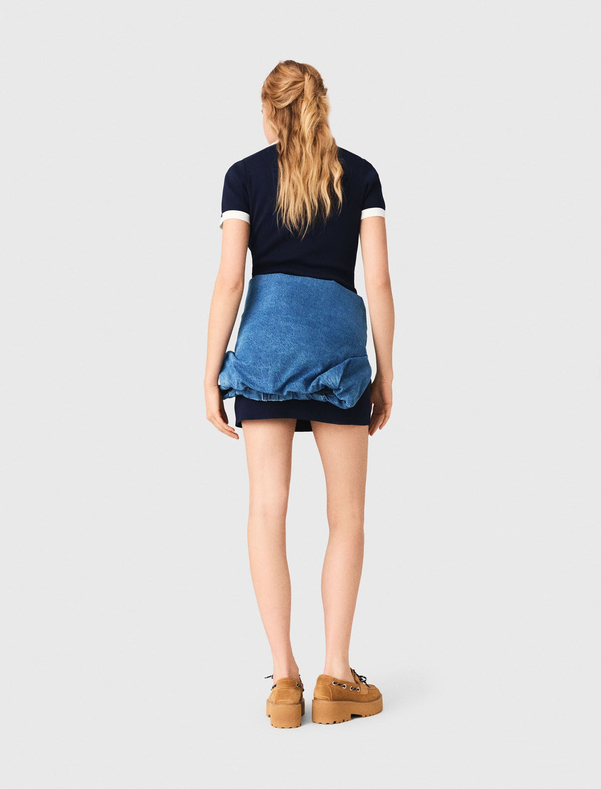 Contrast-trim polo dress | Maje