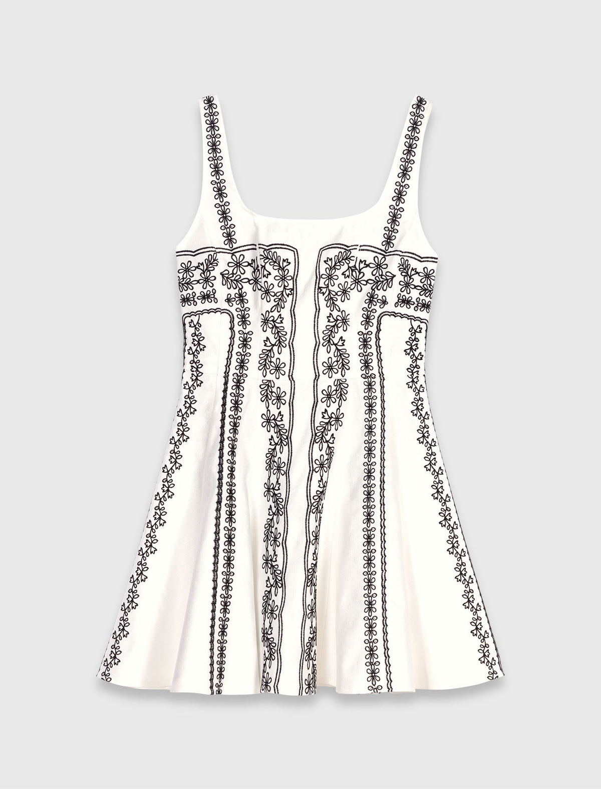 Mini embroidered strap dress | Maje