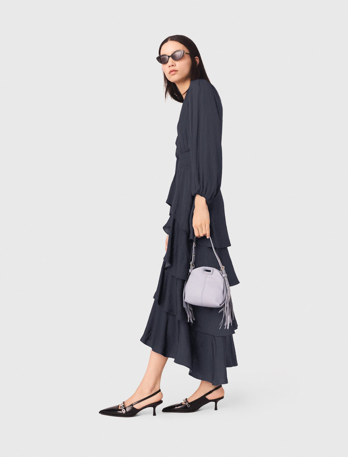 Ruffled maxi dress | Maje