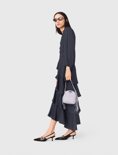 Ruffled maxi dress | Maje