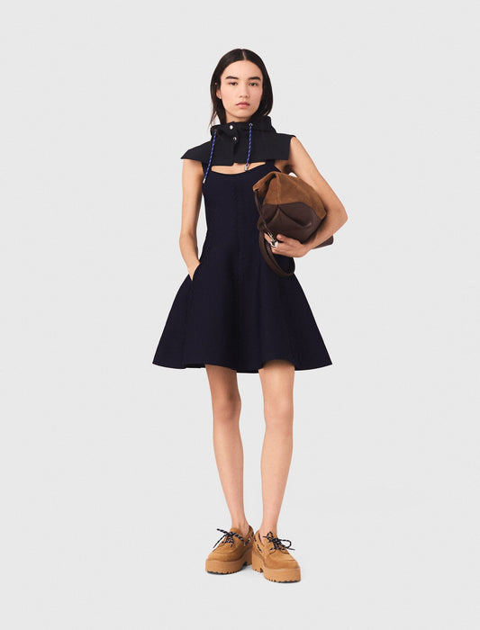 Mini knitted babydoll dress | Maje