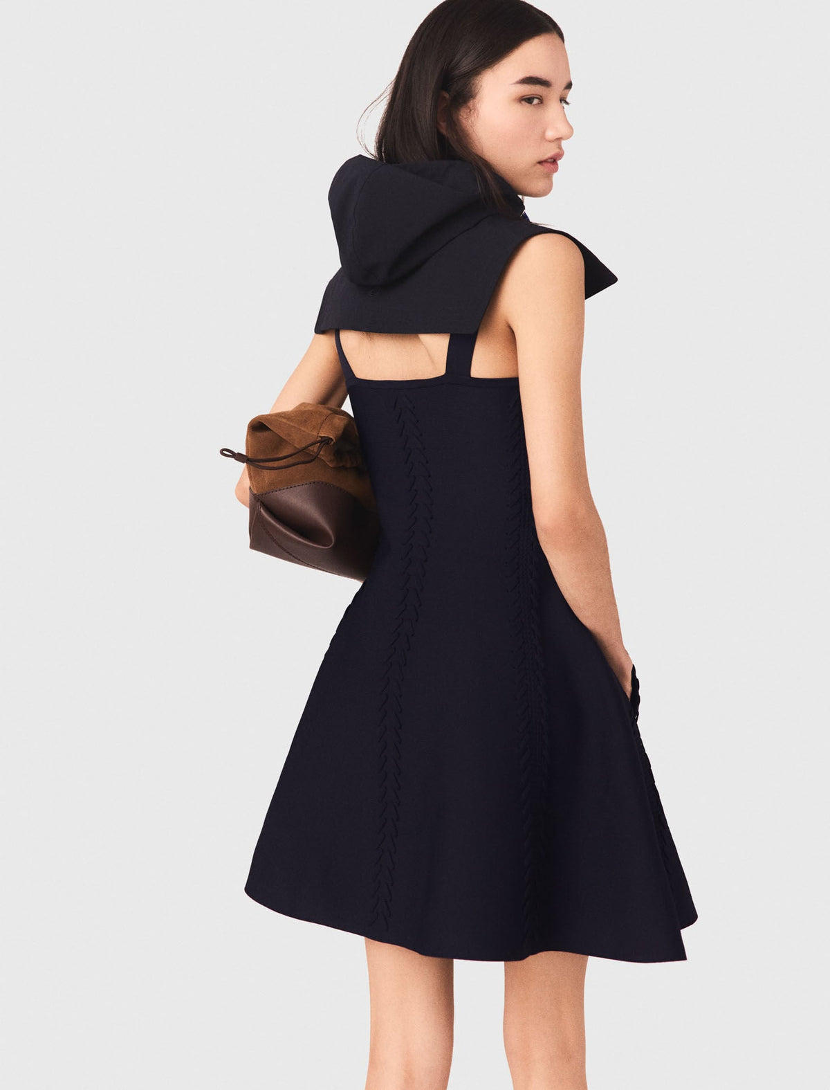 Mini knitted babydoll dress | Maje