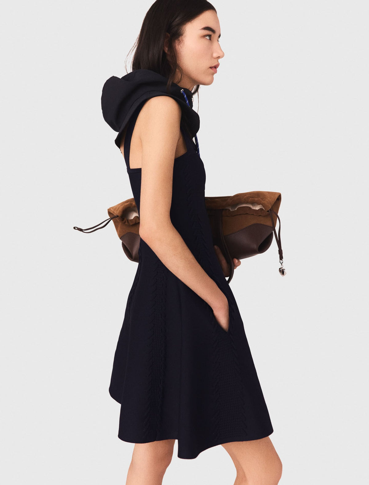 Mini knitted babydoll dress | Maje