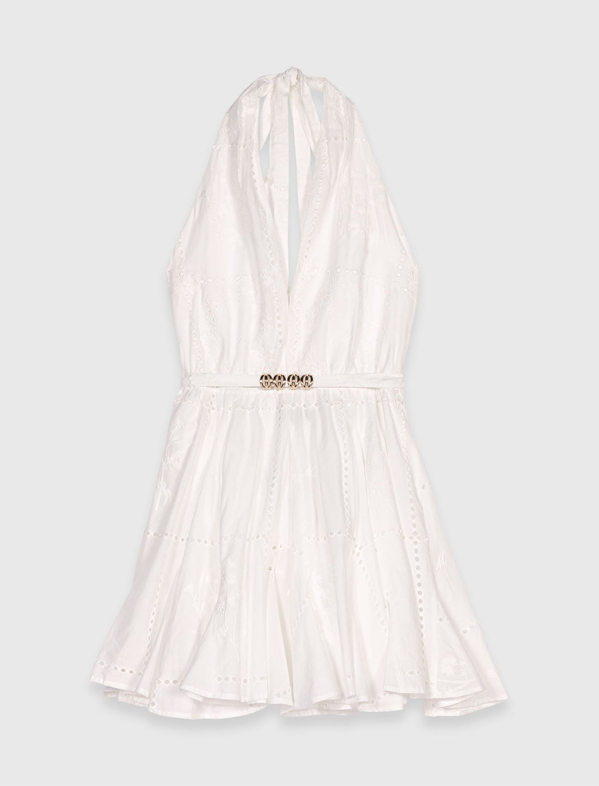 Mini embroidered backless dress | Maje