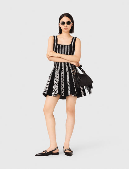 Mini jacquard knit dress | Maje