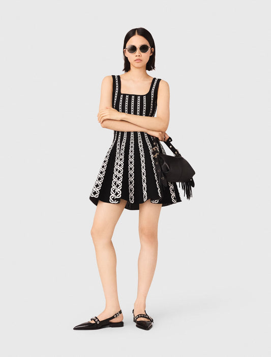 Mini jacquard knit dress | Maje