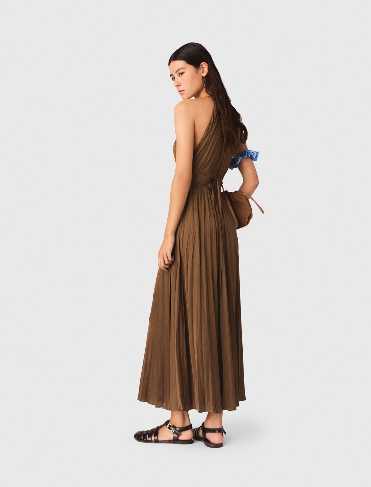 Pleated maxi dress | Maje
