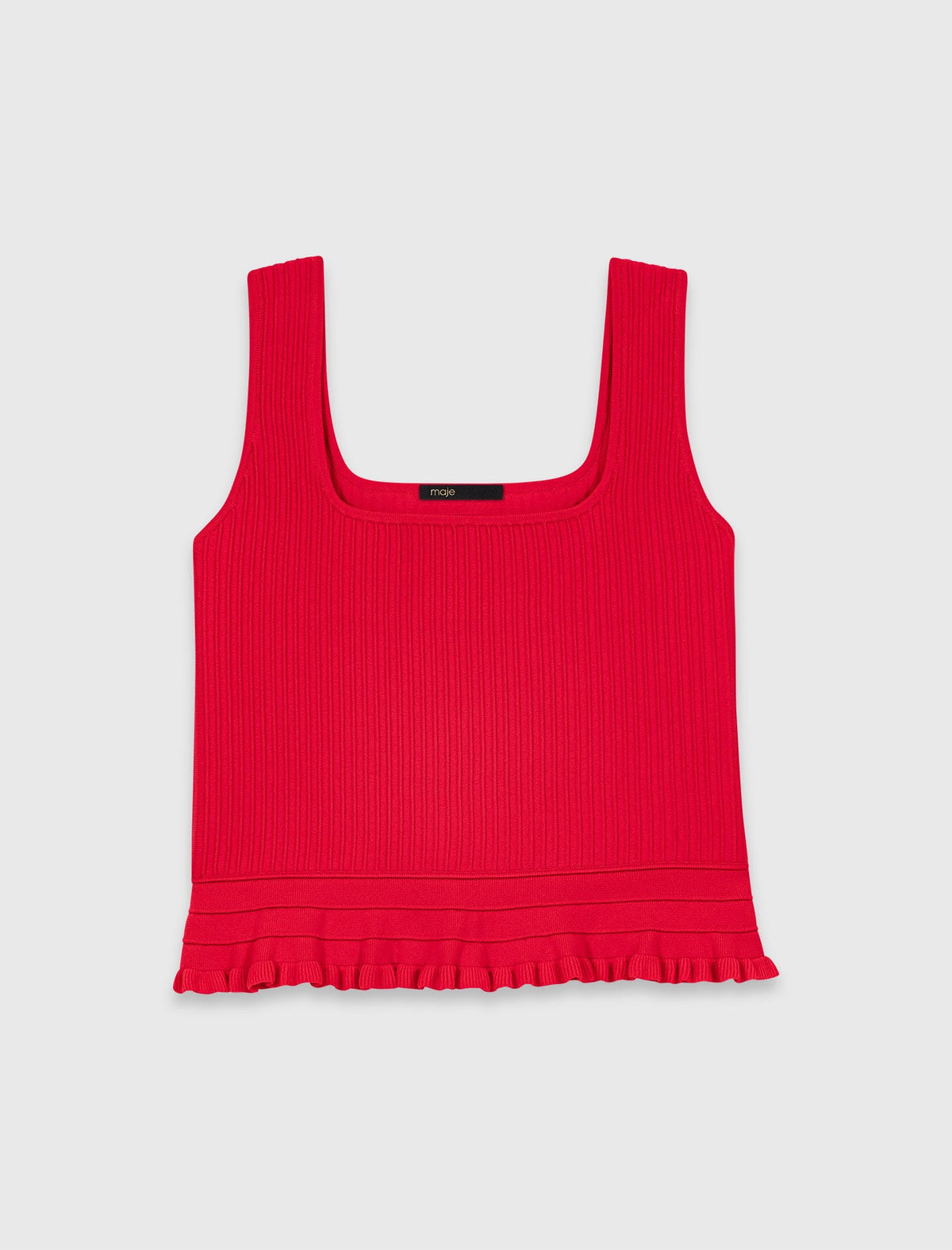 Ruffled knit top | Maje