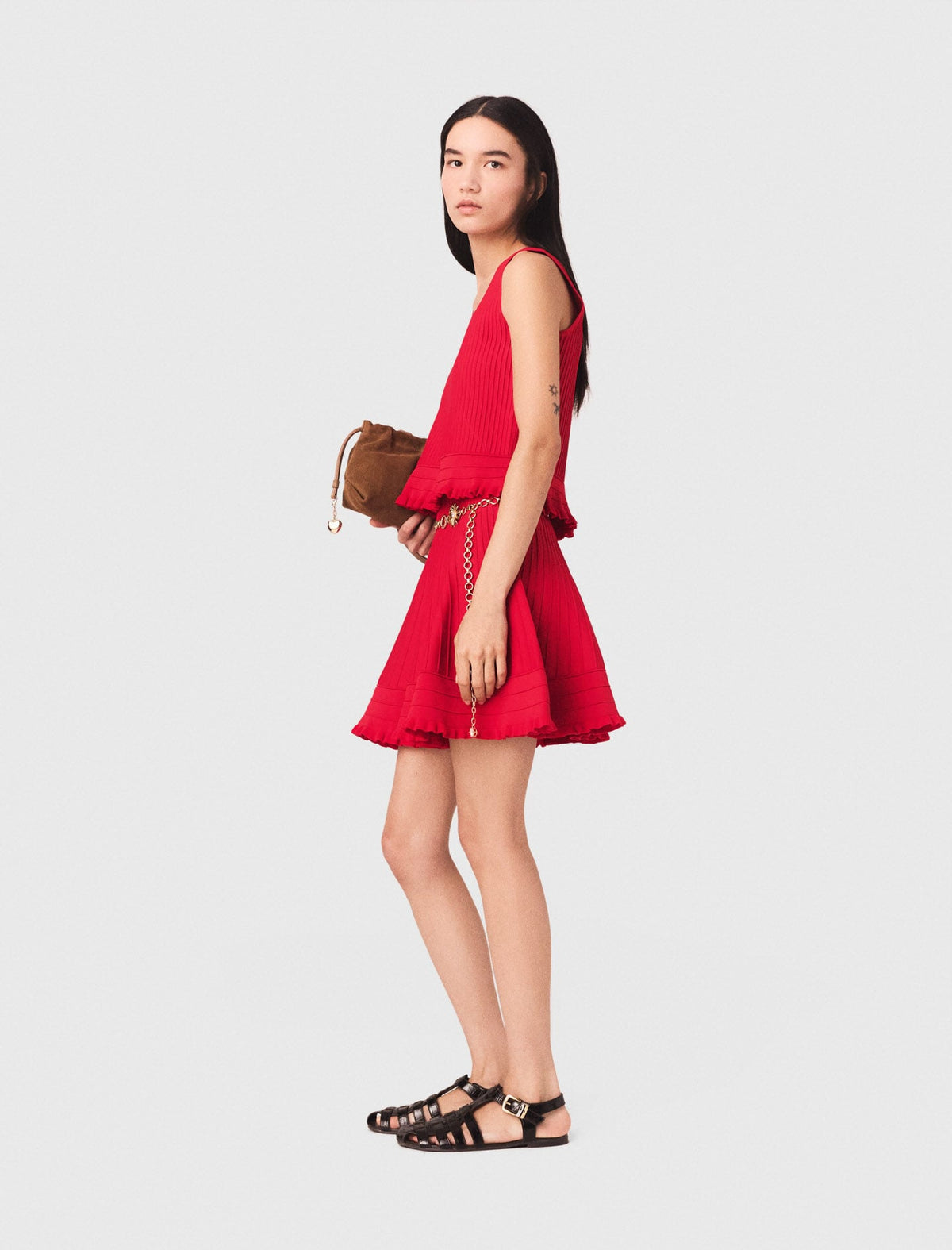 Ruffled knit top | Maje