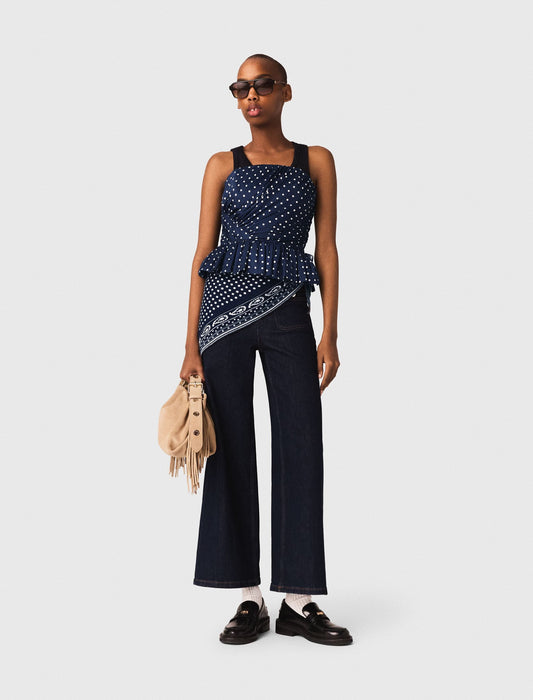 Patterned bustier top | Maje