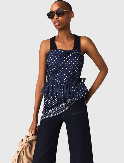 Patterned bustier top | Maje