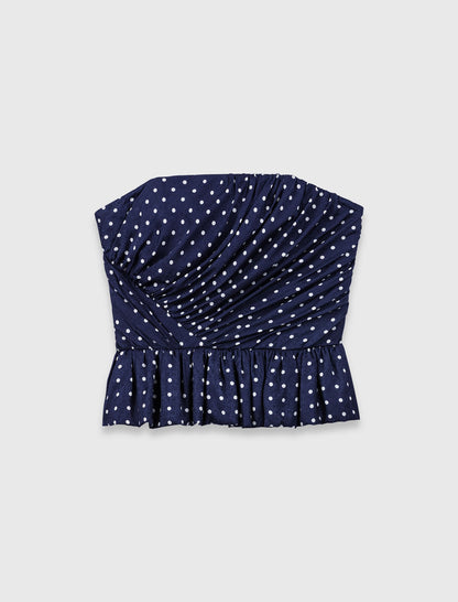 Patterned bustier top | Maje