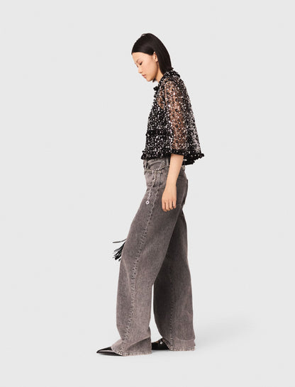 Floral sequin top | Maje