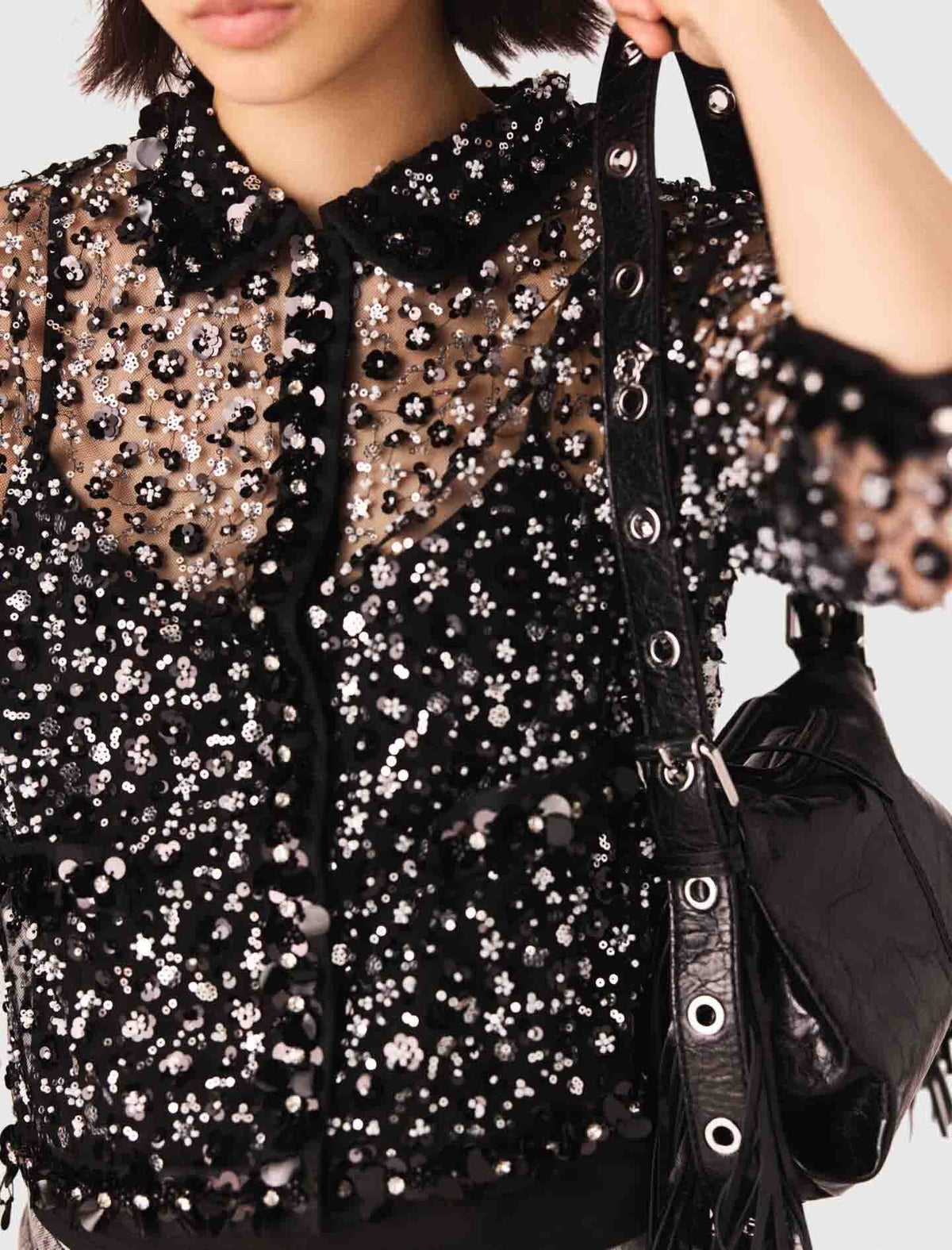 Floral sequin top | Maje