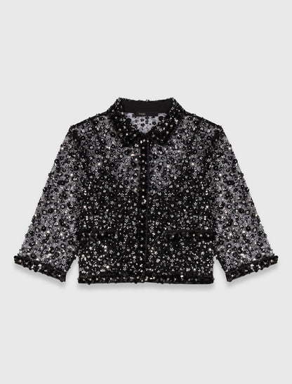 Floral sequin top | Maje