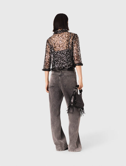 Floral sequin top | Maje