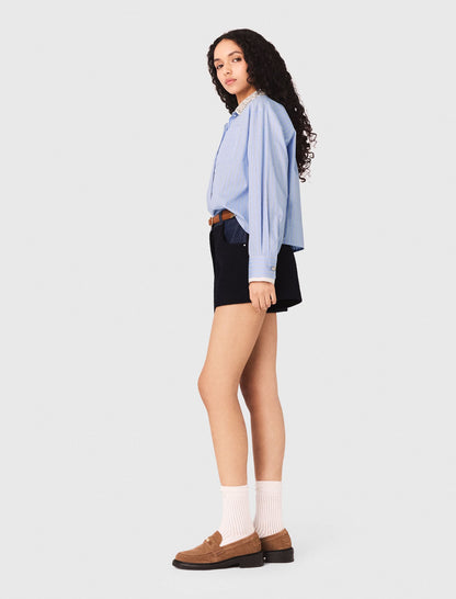 Shirt with removable jewel collar | Maje