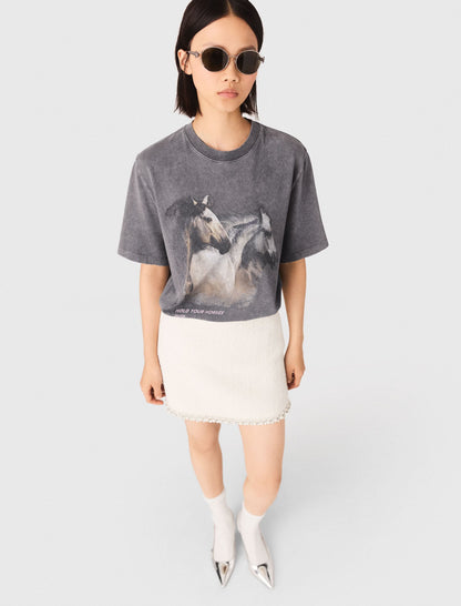 Horse print T-shirt | Maje