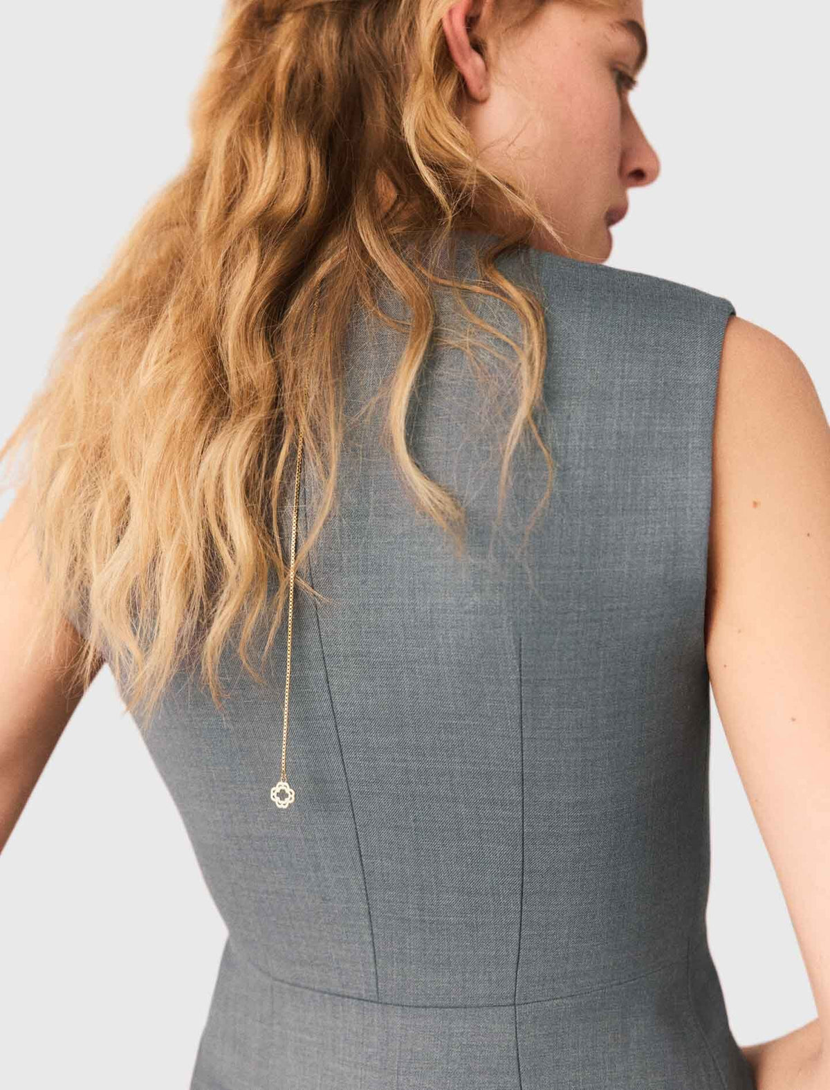 Jewel-button tailored vest | Maje