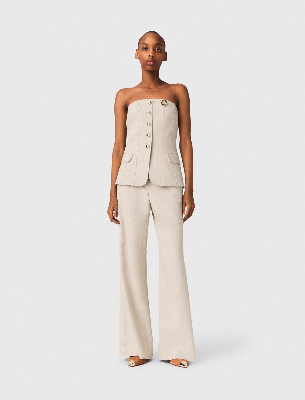 Tailored bustier top | Maje