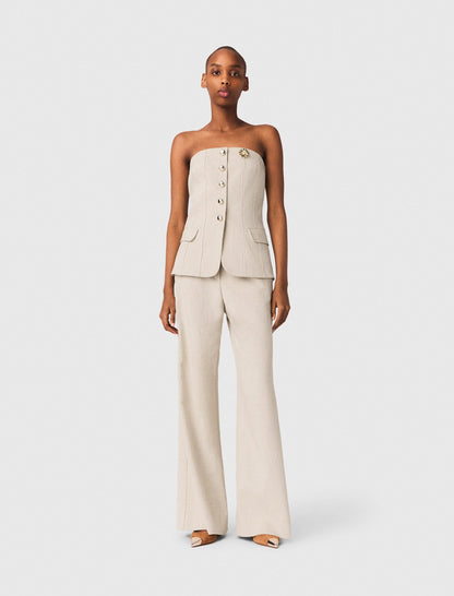 Tailored bustier top | Maje