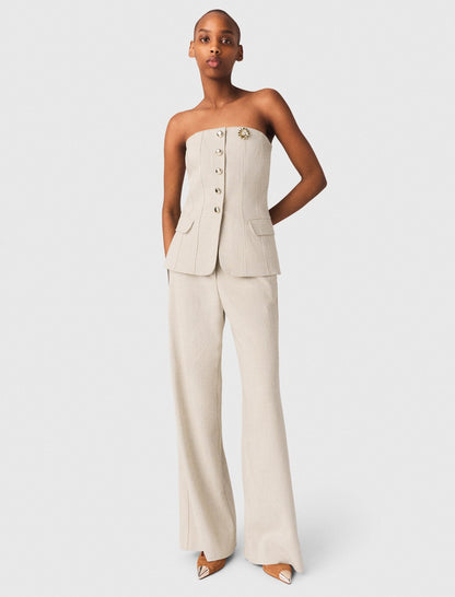 Tailored bustier top | Maje