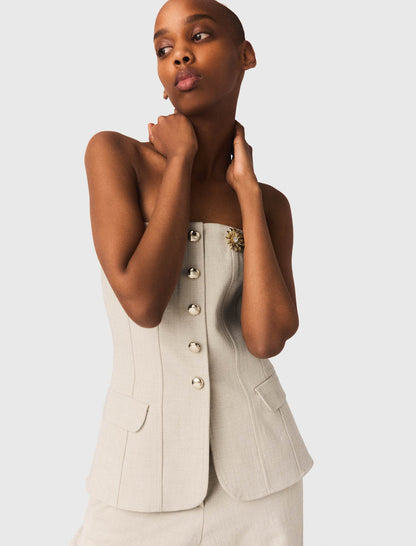 Tailored bustier top | Maje