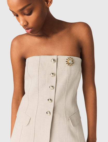 Tailored bustier top | Maje