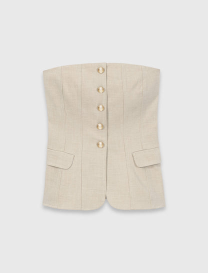 Tailored bustier top | Maje