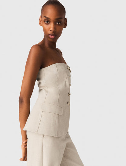 Tailored bustier top | Maje