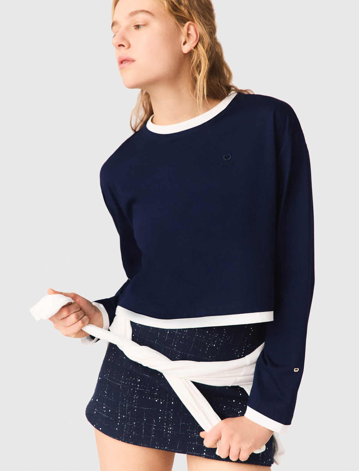 Layered-effect T-shirt | Maje