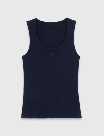 Rib knit tank top | Maje
