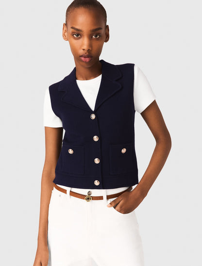 Polo knit cardigan | Maje