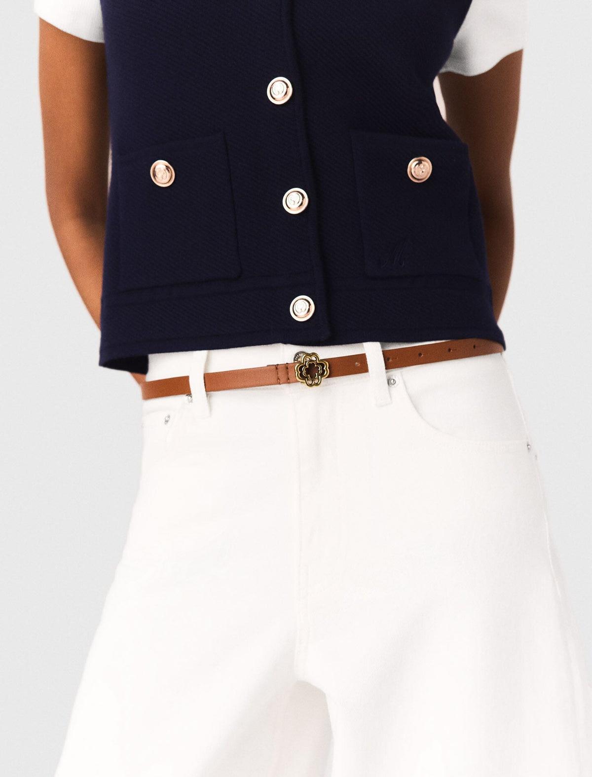 Polo knit cardigan | Maje