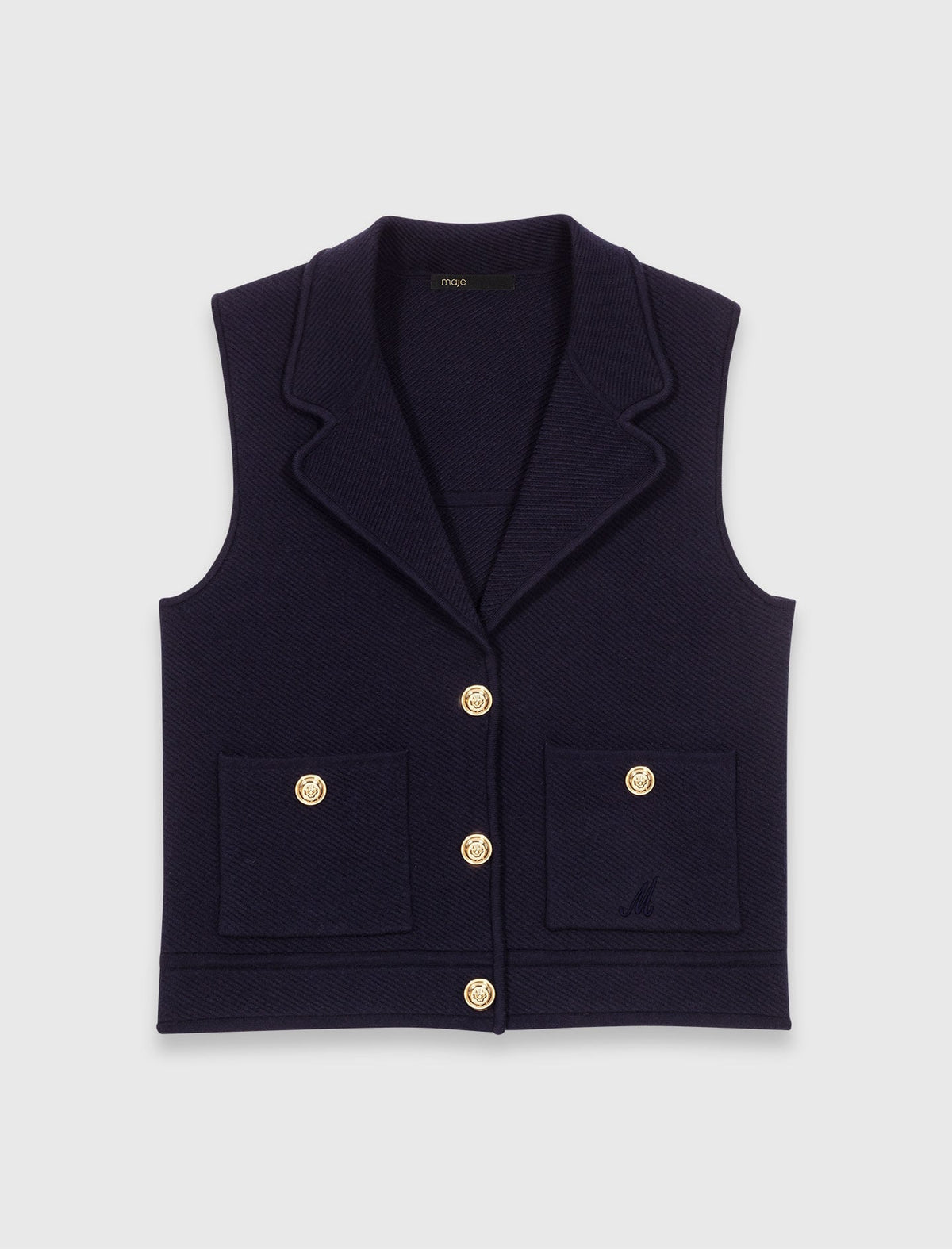 Polo knit cardigan | Maje