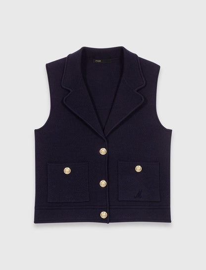 Polo knit cardigan | Maje