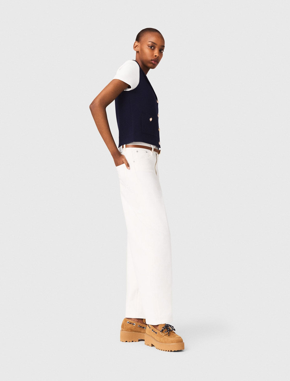Polo knit cardigan | Maje